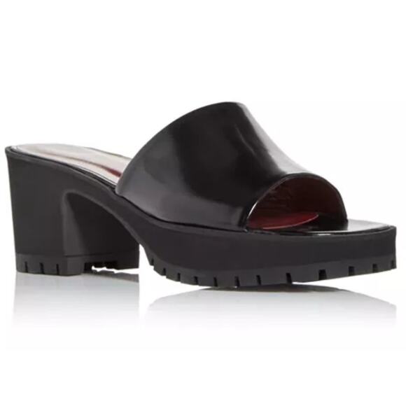 STAUD Shoes - STAUD Sandals Black Leather Amber Platform Block Heel